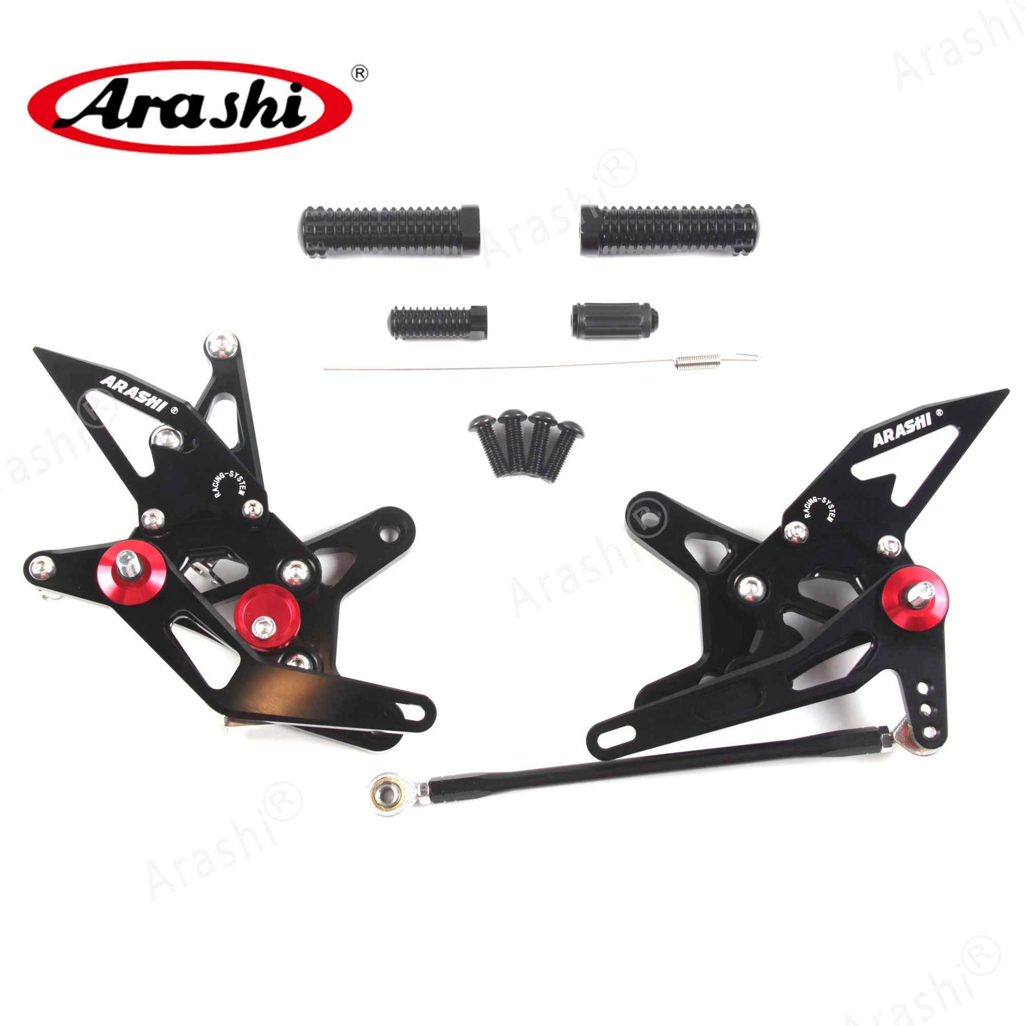 Араши ниндзя ZX6R CNC регулируемая подножка для ног KAWASAKI ZX 6R NINJA 2007 2008 Rearset подставка