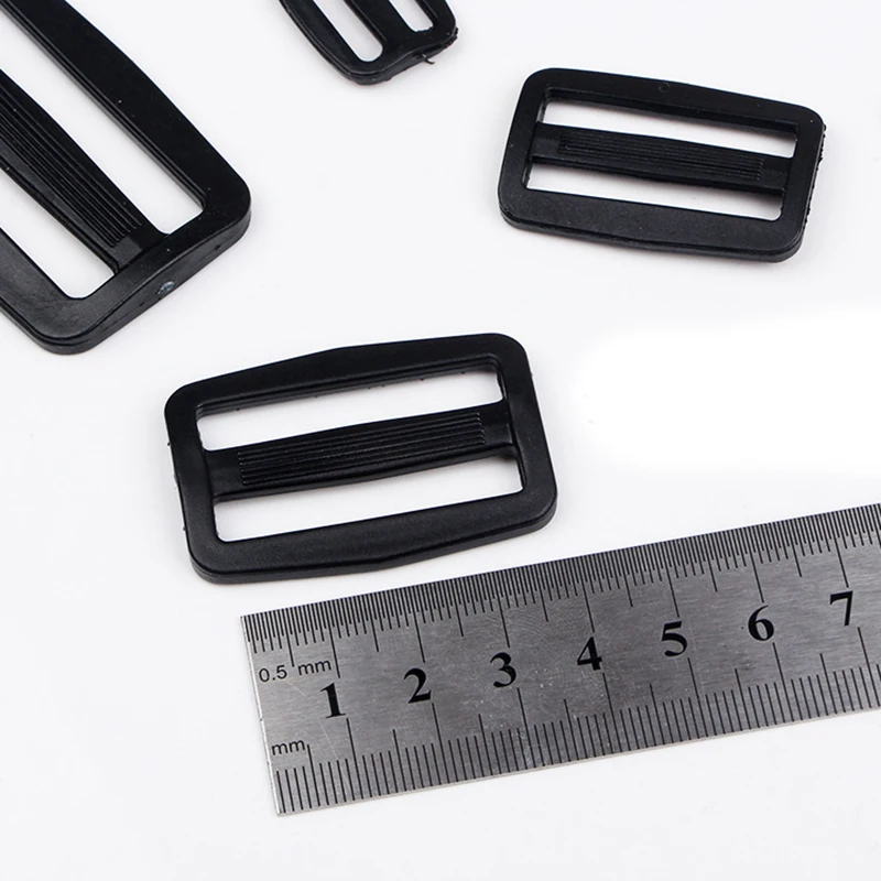 5 шт./компл. пластиковая тесьма три кольца Регулировка пряжки кривая