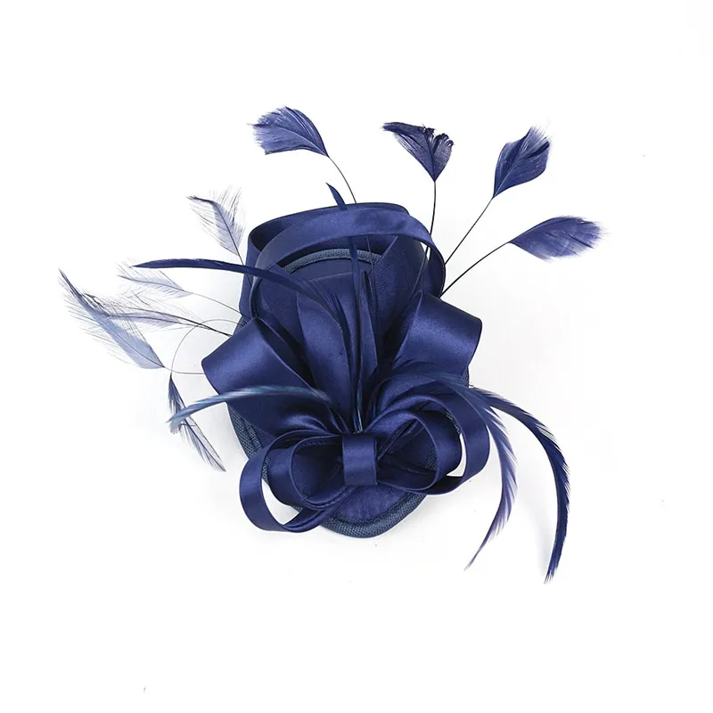 1 шт. атласная перо Для женщин для торжественного случая зажим дамы день гонок