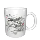 Аниме кружка Samurai X Rurouni Kenshin, кофейная чашка, кофейная кружка, кофейные чашки, фарфоровое стекло с соломинкой