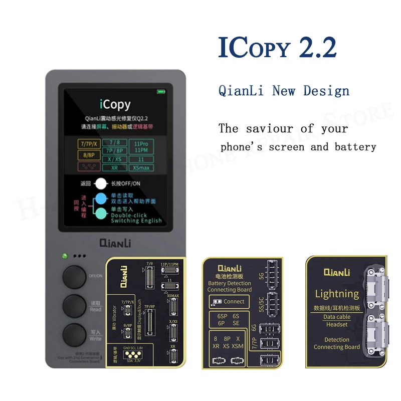 

Qianli iCopy 2.2 LCD Screen Original Color Repair Programmer for iPhone XR XSMAX XS 8P 8 7P 7 Vibration/Touch/Battery Repair