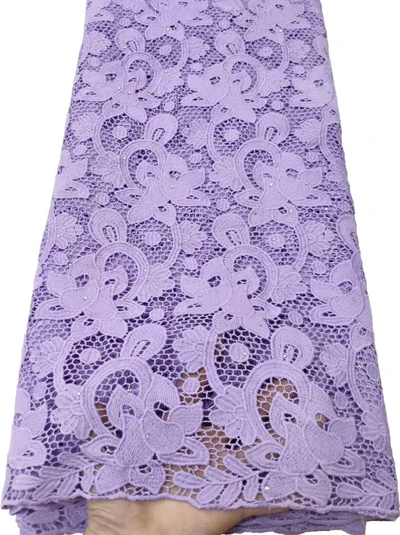 Hot Selling African French Water Soluble Guipure Lace Fabric High Quality Nigerian Cord For Wedding ETB84 | Дом и сад