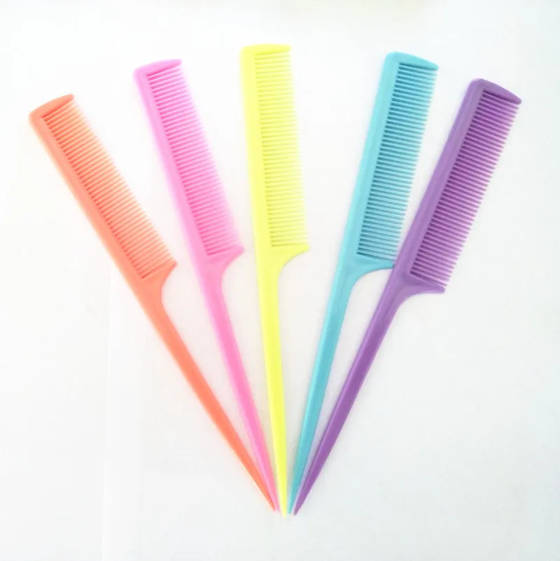 Пластиковая гребень для волос термостойкая с тонкими зубьями многоцветный