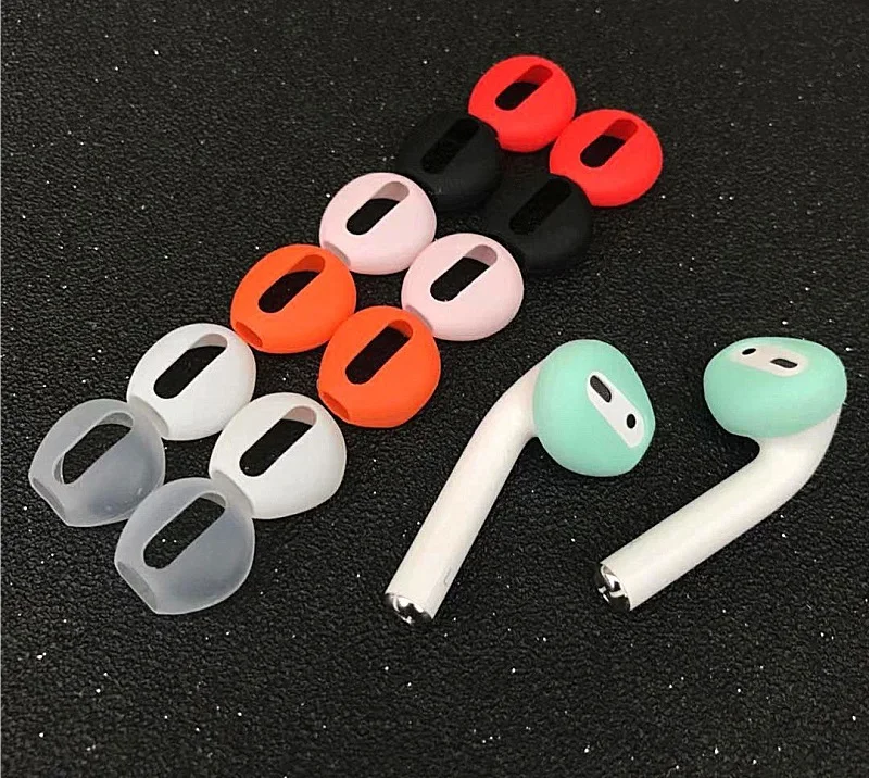 

2 шт./пара амбушюры для Airpods, беспроводные наушники Bluetooth для iphone 7 7plus, силиконовые вкладыши для наушников, чехол для наушников, амбушюры