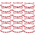 Браслет с красными нитями, 24 шт., 7 узлов, защита от сглаза, удачи, амулет для успеха и процветания, браслет дружбы пары