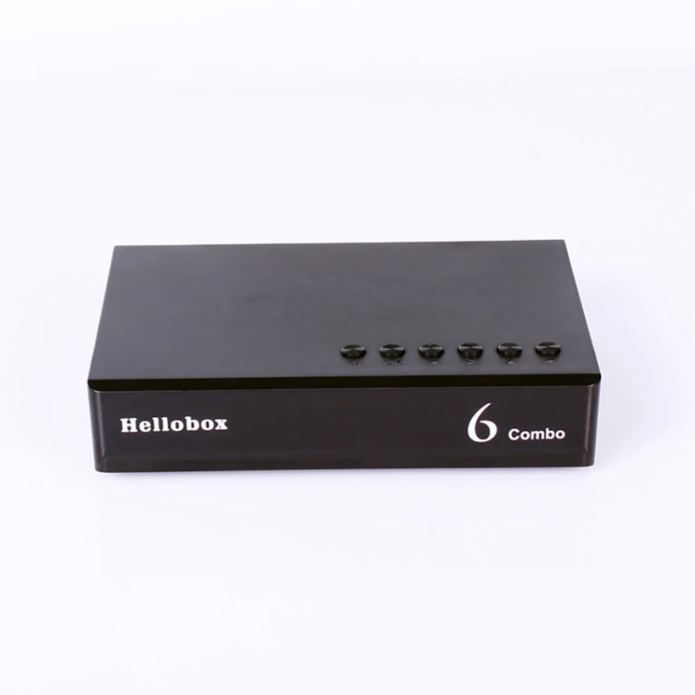 Комбо набор верхней коробки H.265 DVB S2X DVB-T2 DVB-C поддержка Cline Newcamd Scam + Auto Biss Powervu Hellobox 6