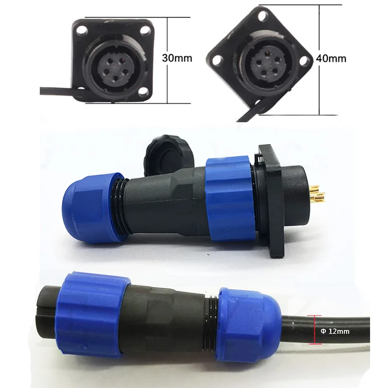10 компл./лот IP68 Водонепроницаемый SP20 SD20 авиационный штекер + гнездо 20 мм