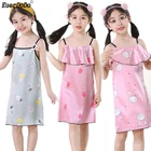 Детская одежда для сна для девочек, шелковая летняя Ночная рубашка без рукавов для девочек, одежда для сна для девочек-подростков, детские пижамы