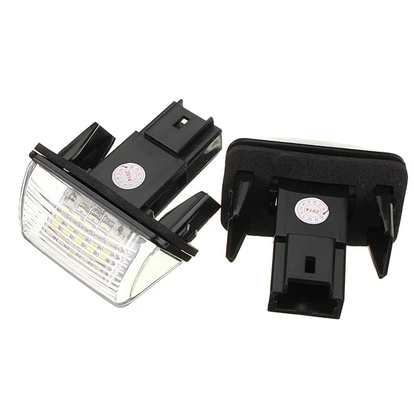 2X светодиодный номерной знак 18SMD без ошибок лампочка для PEUGEOT 206 207 306 307 406 407 для CITROEN C3 C4 C5