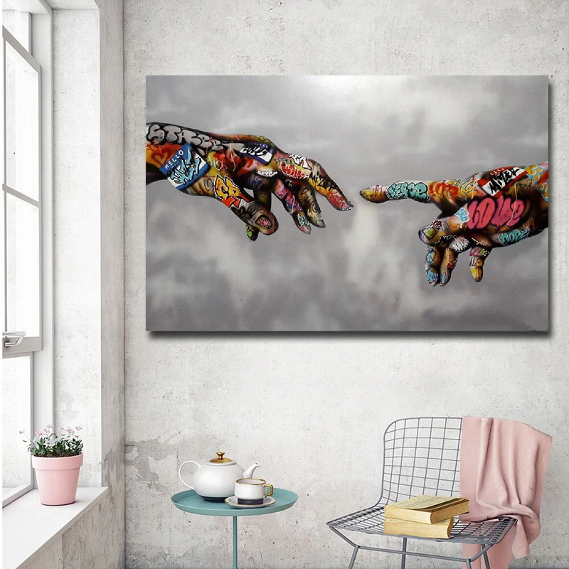 

Graffiti Art Canvas Painting Street Art Hand Posters and Prints on Canvas Wall Art Picture for Living Room Home Design Decor