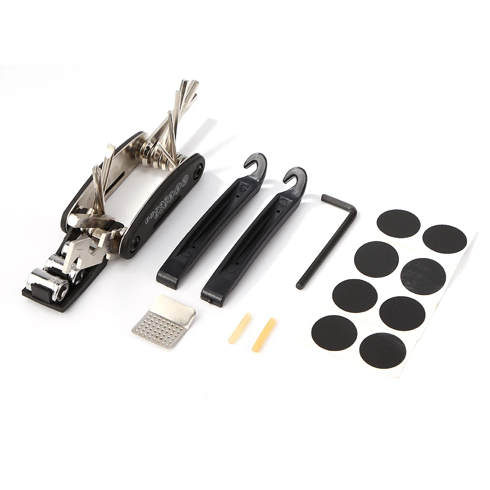 

Multi-functional Bicycle Repair Kit MTB Road Bike Hex Spoke Wrench Screwdriver Tyre Glue Free Tire Patch Repair Maintenance Tool