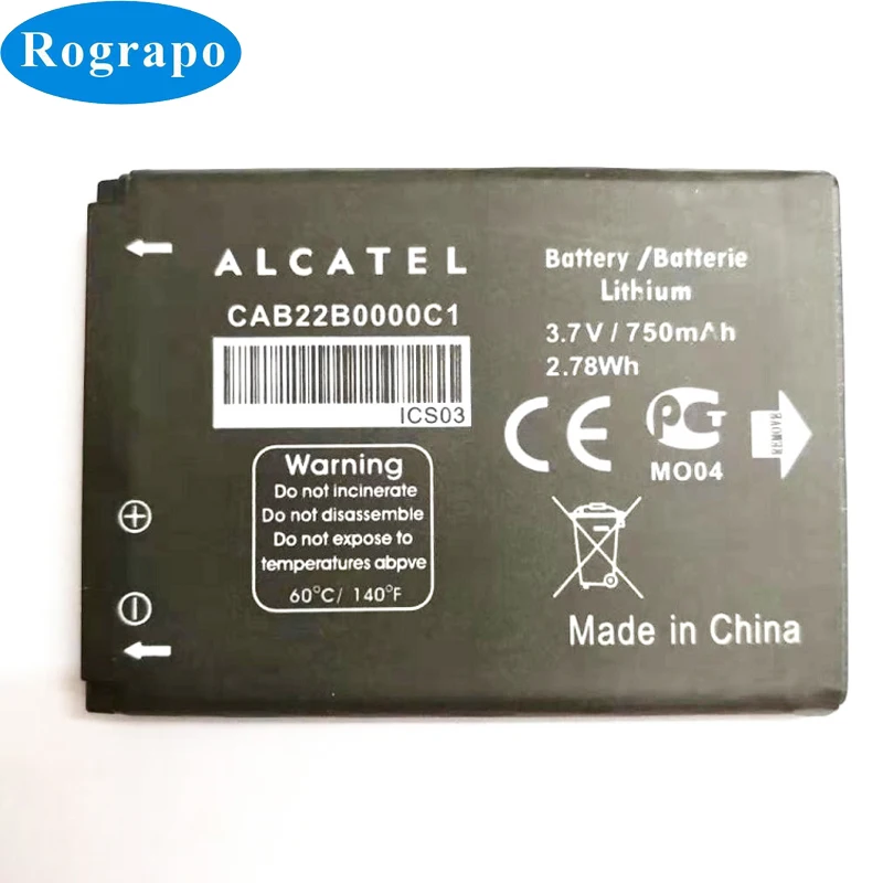 Полностью новый аккумулятор 750mWh для Alcatel CAB3010010C1 CAB30M0000C1 CAB2170000C1 ALCATEL One Touch 103 103A 105 105A