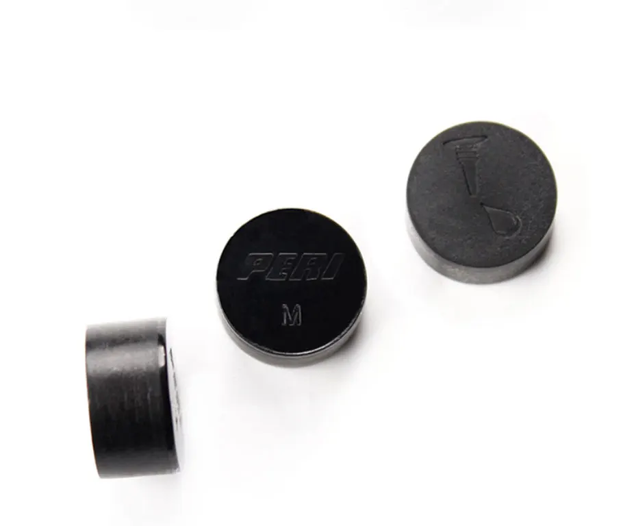 Цельнокроеные наконечники для бильярдного кия PERI Black Ice Tip s m H 14 мм
