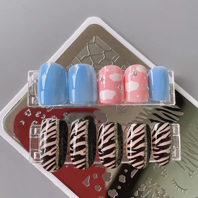 Набор для ногтей XMQ Steel пластины штамповки Леопардовый принт 6 х12 см | Красота и