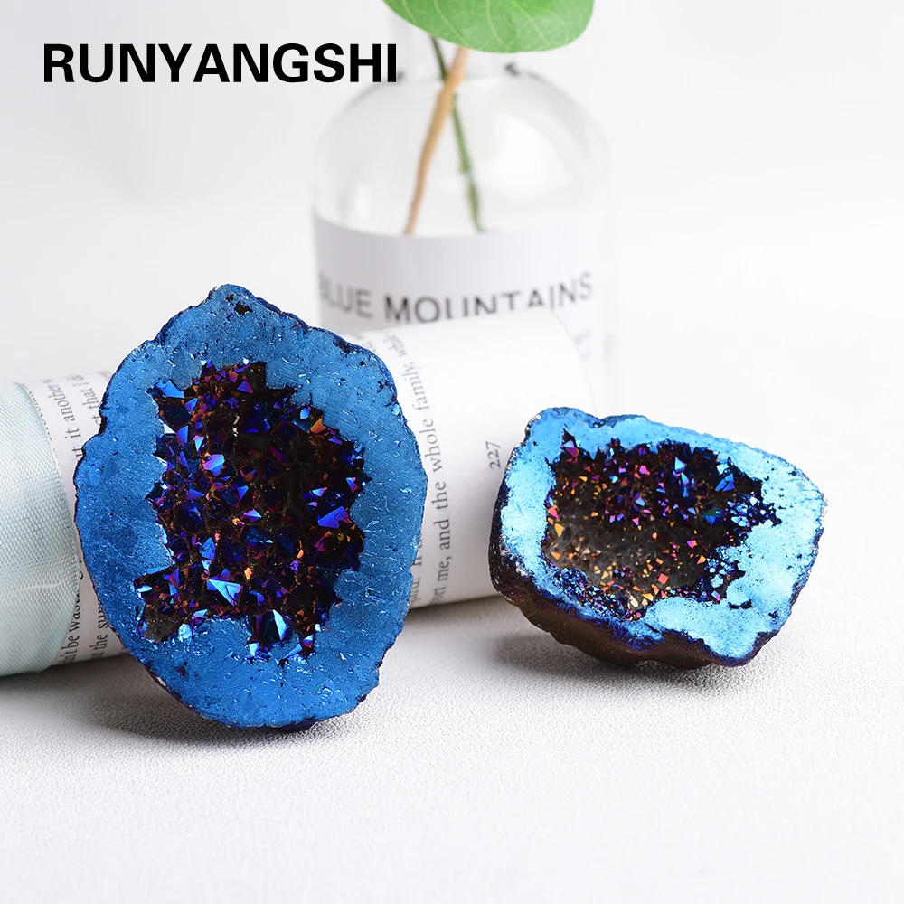 Runyangshi 1 шт. натуральный кристаллический Агат кристаллическая пещера cornutopia