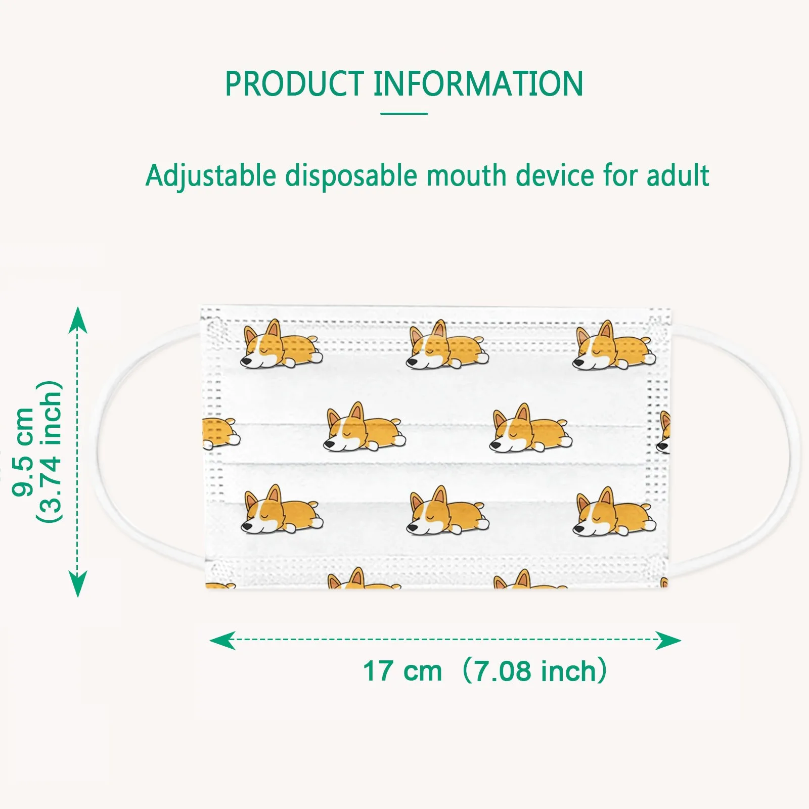 10 шт. одноразовые маски для лица с рисунком собаки | Тематическая одежда и
