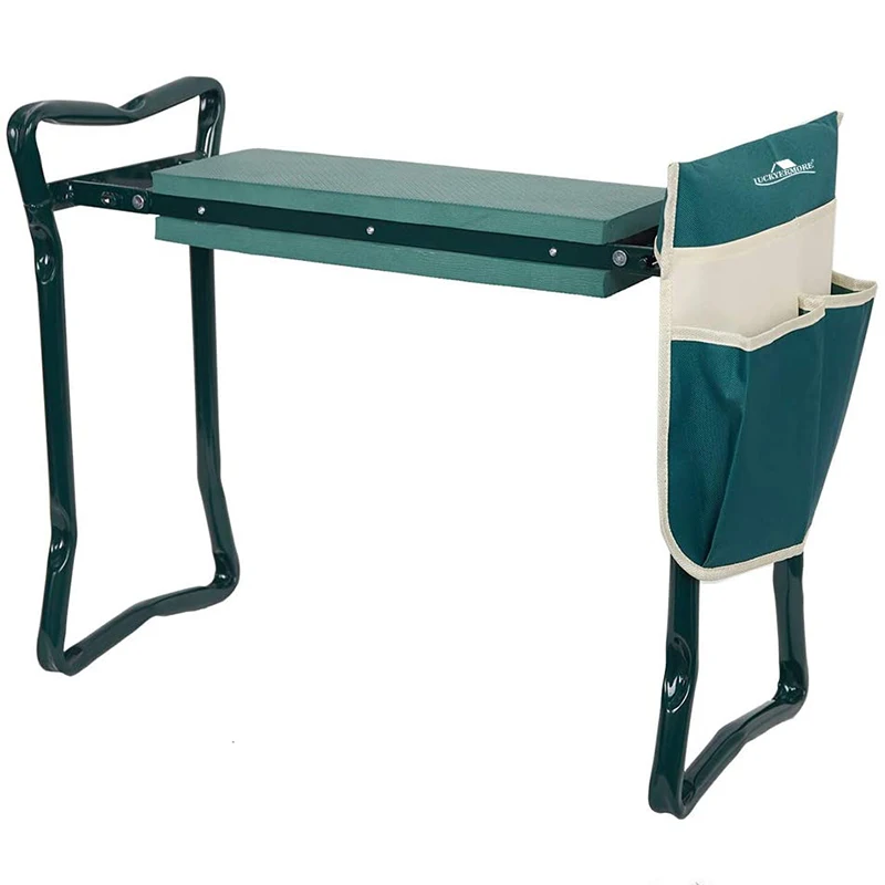 

Garden Kneeler and Seat Folding Stainless Steel Garden Stool with Tool Bag