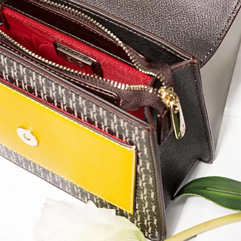 

CH100% Genuine Leather Letter Printed Bag for Women Luxury Brand Designer Purses and Handbags Single Shoulder Bags Original Sac
