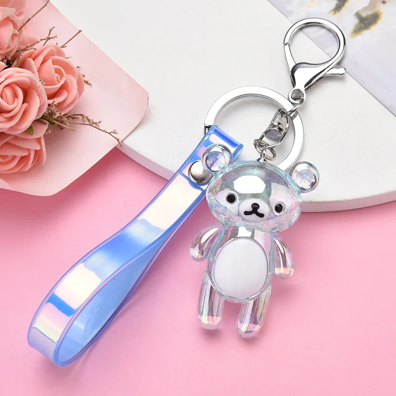 Брелок для ключей Aimal мультяшный Хрустальный прозрачный медведь пузырь милый