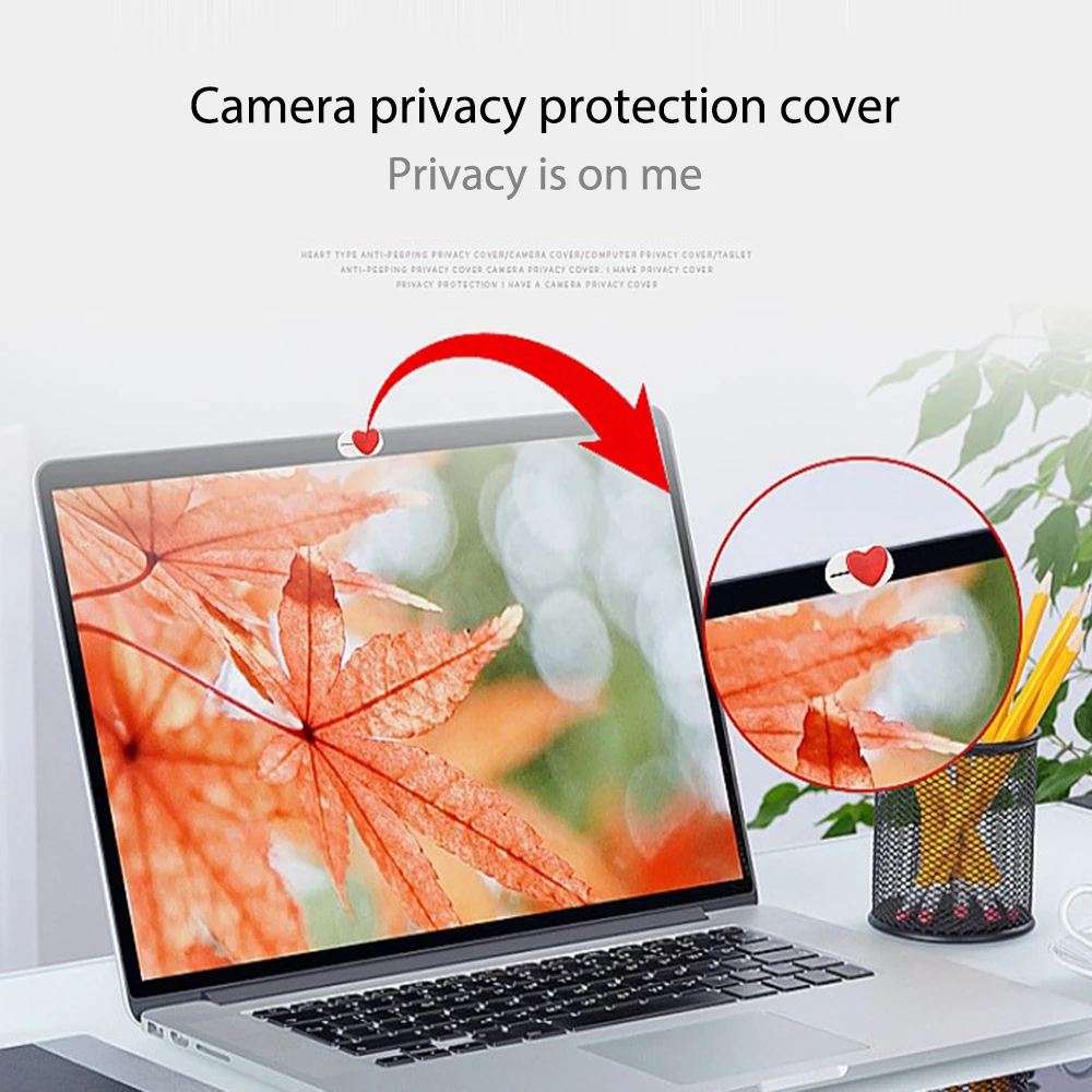 

5pcs Webcam Cover Set Heart Pattern Privacy Protector Case Universal Webcam Safety Cover Stickers for Laptop Camera Phone