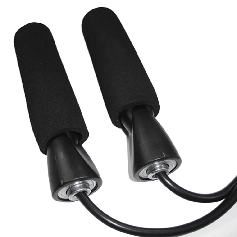 Aerobic Exercise Boxing Skipping Jump Rope Adjustable Bearing Speed Workout Fitness GYM Bodybuilding Black | Спорт и развлечения