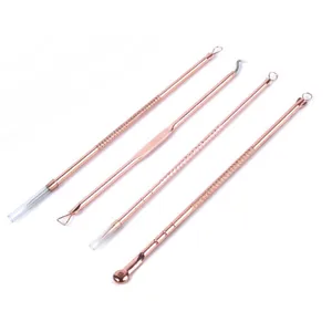 Ложка вакуумная для удаления черных точек, акне, прыщей, угрей, 4 шт.компл.