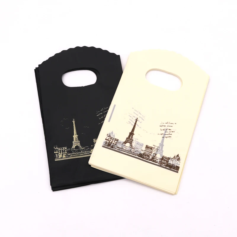 50 шт./лот модная подарочная упаковка пластиковые ручные сумки 9x15 см разноцветные