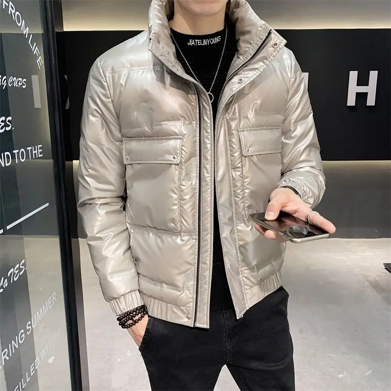 

Куртка мужская короткая зимняя, яркая, в британском стиле