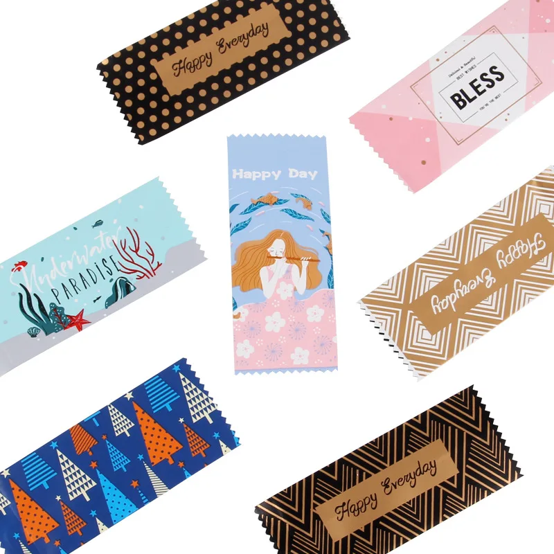 100 шт. пластиковые пакеты для упаковки сахара в темы нуги|Подарочные сумки и