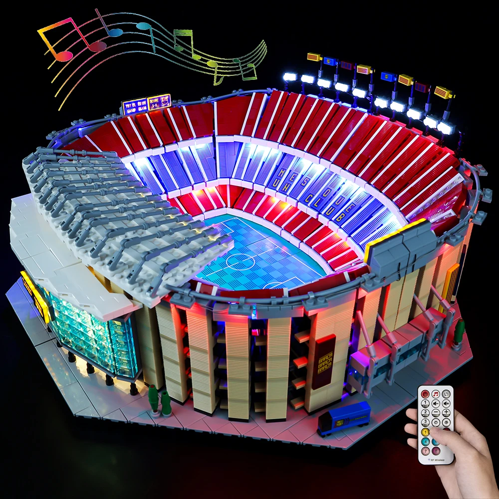 Набор строительных блоков со светодиодной подсветкой ФК Барселона лагерь Nou