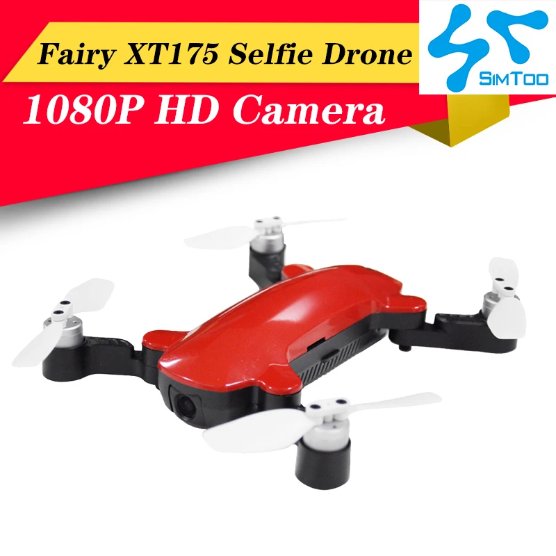 SIMTOO Fairy XT175 Wifi FPV RC Квадрокоптер 2 4G 4CH GPS 1080P HD камера селфи Дрон оптическое