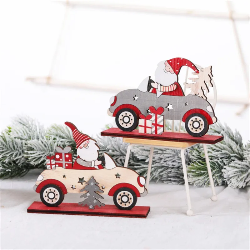 

Christmas Decorations Ornaments Santa Claus Driving Tree Ornaments Christmas Wooden Ornaments for Home Decor 2022 Navidad Noel