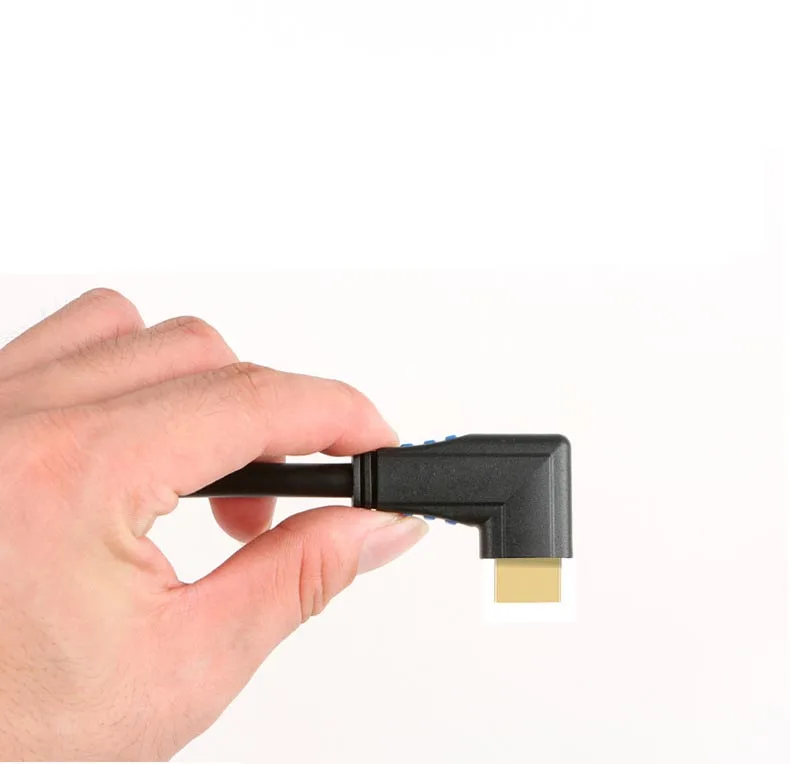 HDMI 2,0 кабель 4K 60HZ 90 градусов прямоугольный HDMI КАБЕЛЬ HDCP 2,2 1,5 M для PS4 pro Xbox ones синий DVD плеер STB