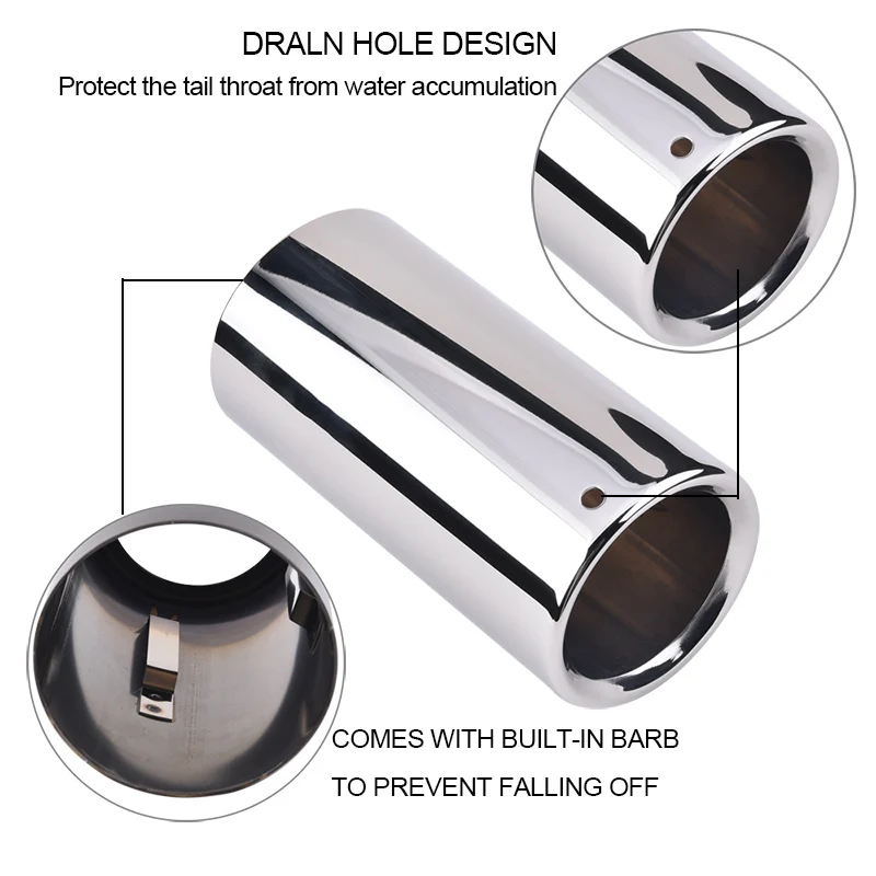 Высококачественный выхлопной наконечник злого энергоса из нержавеющей стали 2