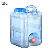 15l20l pure water plastic bucket home water storage container with lid car self driving tour with faucet mineral water barrel