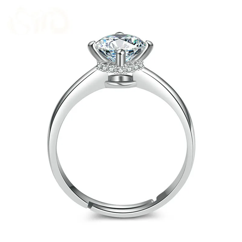 Женское кольцо для помолвки Anneau браслет с кристаллами циркония 6 мм|Обручальные