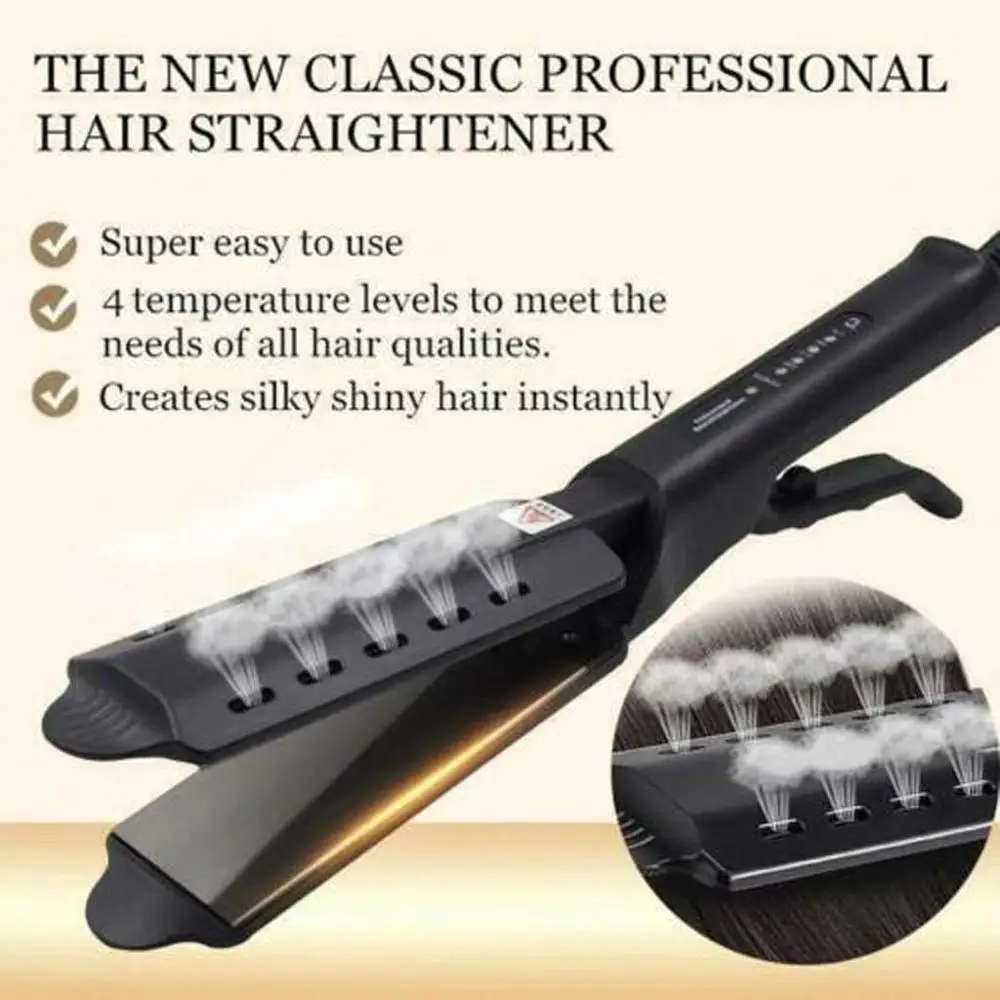 

2021 steam Hair Straightener Four-gear temperature adjustment Ceramic Tourmaline Ionic Hair Straightening Irons