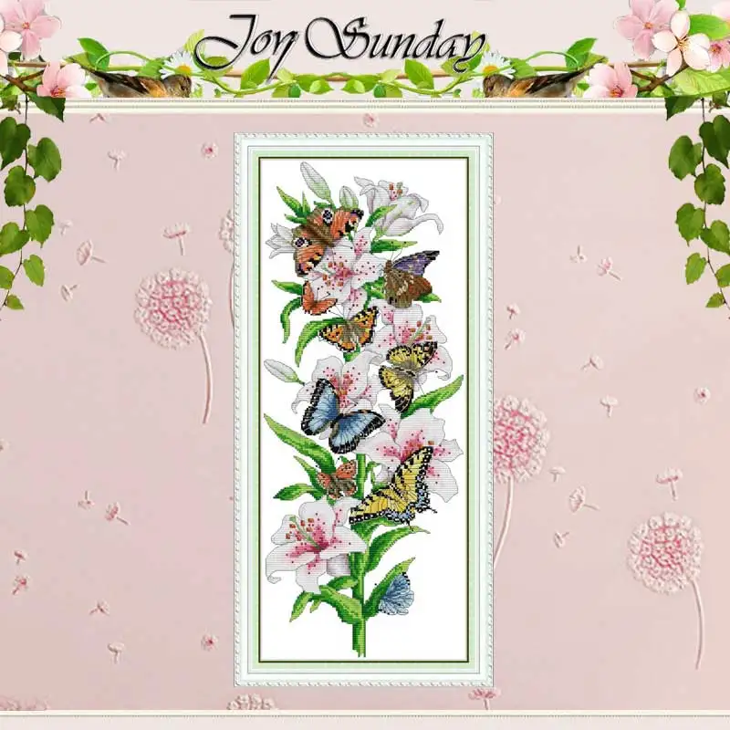 

Butterflies love flowers Counted Cross Stitch 11CT 14CT Cross Stitch Set Wholesale Cross-stitch Kit Embroidery Needlework