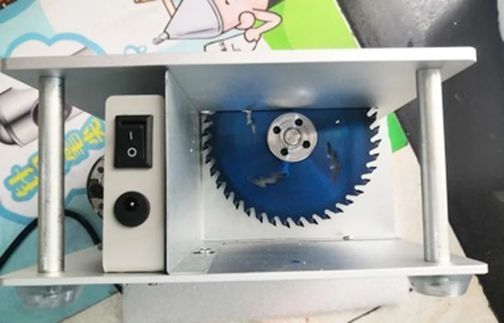 Мини Настольная пила ручной работы деревообрабатывающий станок пилы DIY Образец прикладного искусства режущий инструмент с блоком питания 110 циркулярная пила Лезвие
