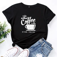 2020 fashion t shirt letter coffee cup printed tshirt plus size women t shirt o neck short sleeve tees 100cotton summer tops