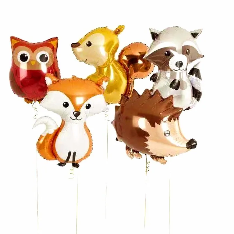 

Large Hedgehog Fox Raccoon Balloons Cartoon Jungle Animal Foil Balloon Birthday Safari Party Decor Kids Toys Baby Shower Globos