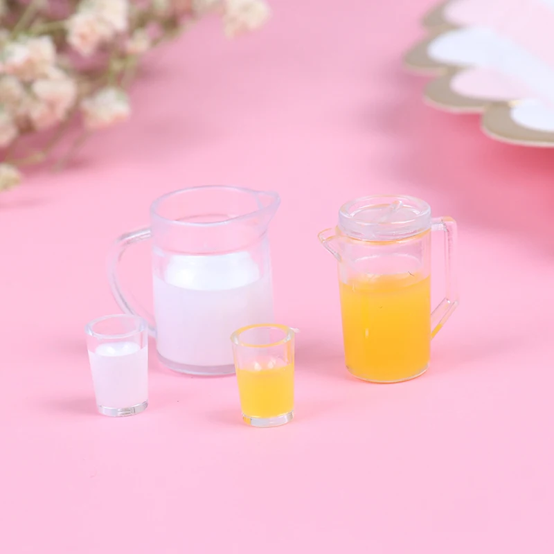 Миниатюрные аксессуары для кукольного домика 2 шт./компл. 1/12 мини кувшин сока