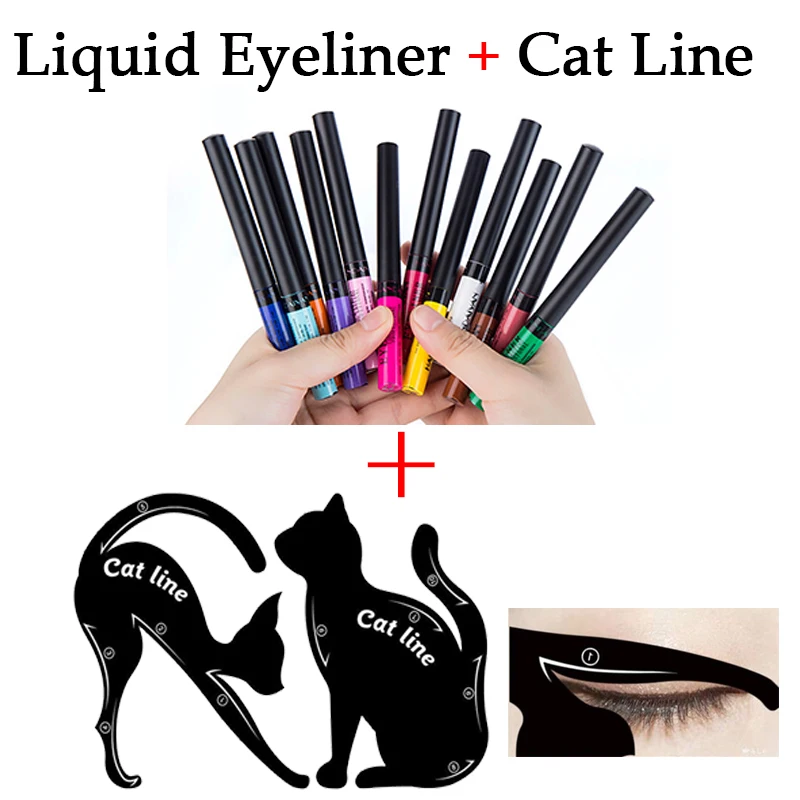 Жидкая подводка для глаз Cloroful водостойкая долговечная жидкая Гладкие