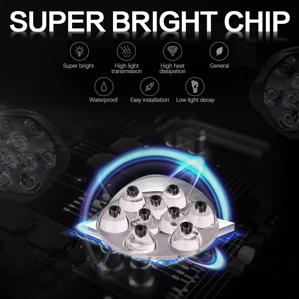 Автомобильные светодиодные рабочие фары 30 Вт 3000 лм мотоциклетные супер яркие