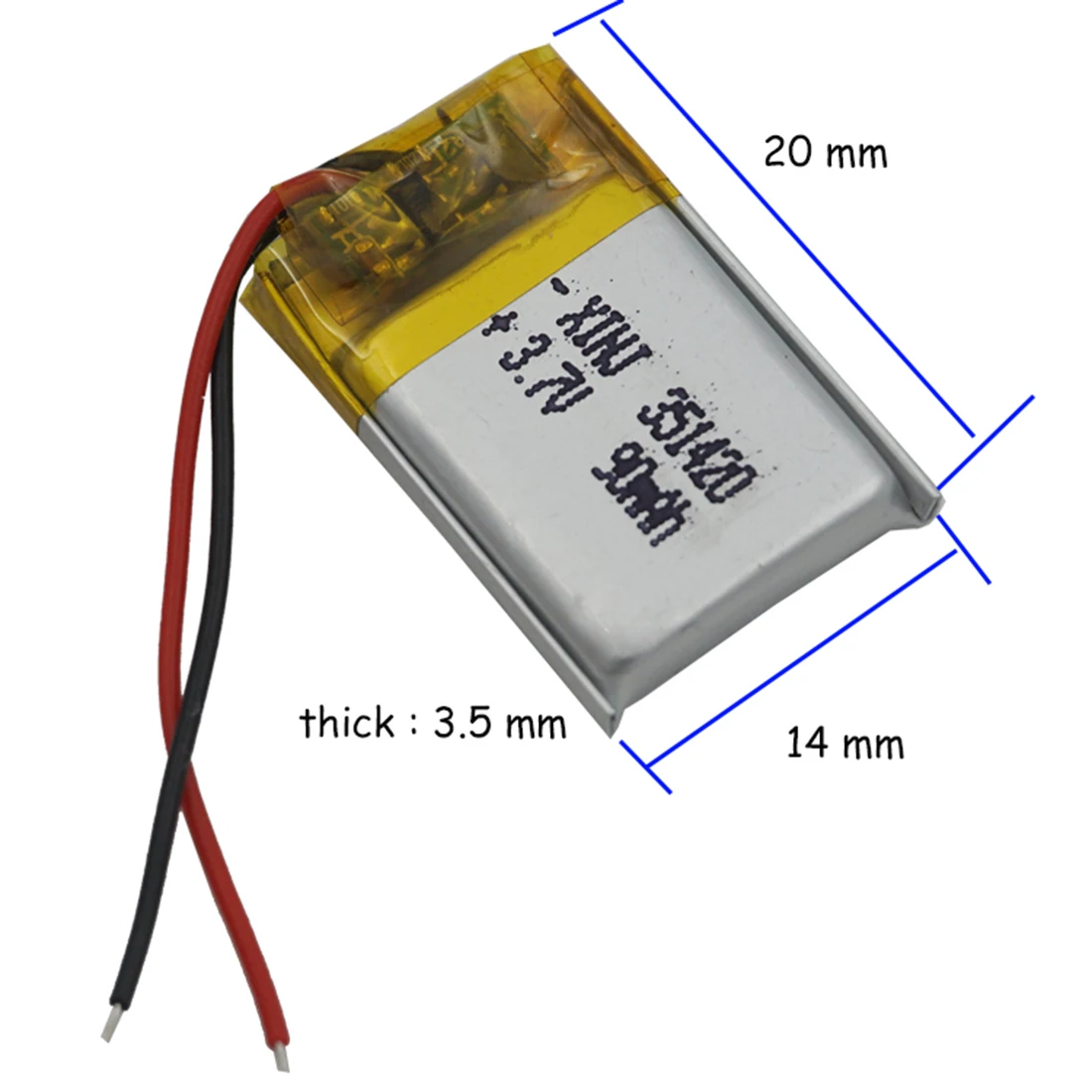 XINJ 3,7 V 90mAh литий-полимерная батарея Liion литий-полимерный элемент 351420 для mp3/mp4 наушники bluetooth-динамик для наушников Смарт-часы
