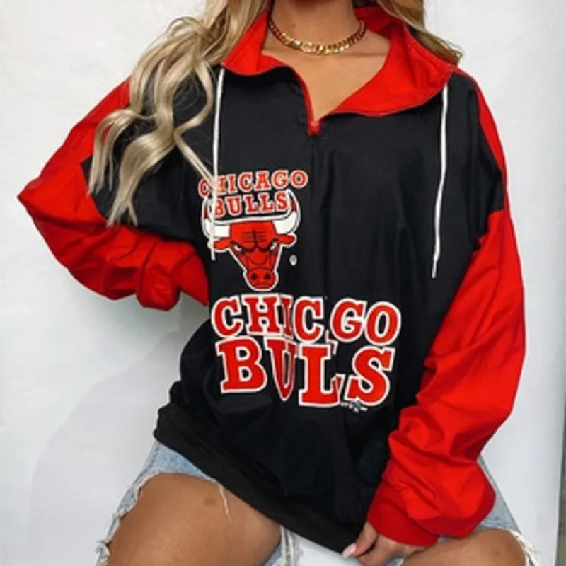 

Purple White Stitching Casual Print Pullover Loose Plus Size Sports Girl Long Sleeve Streetwear Women Fall 2020 Women Cloths
