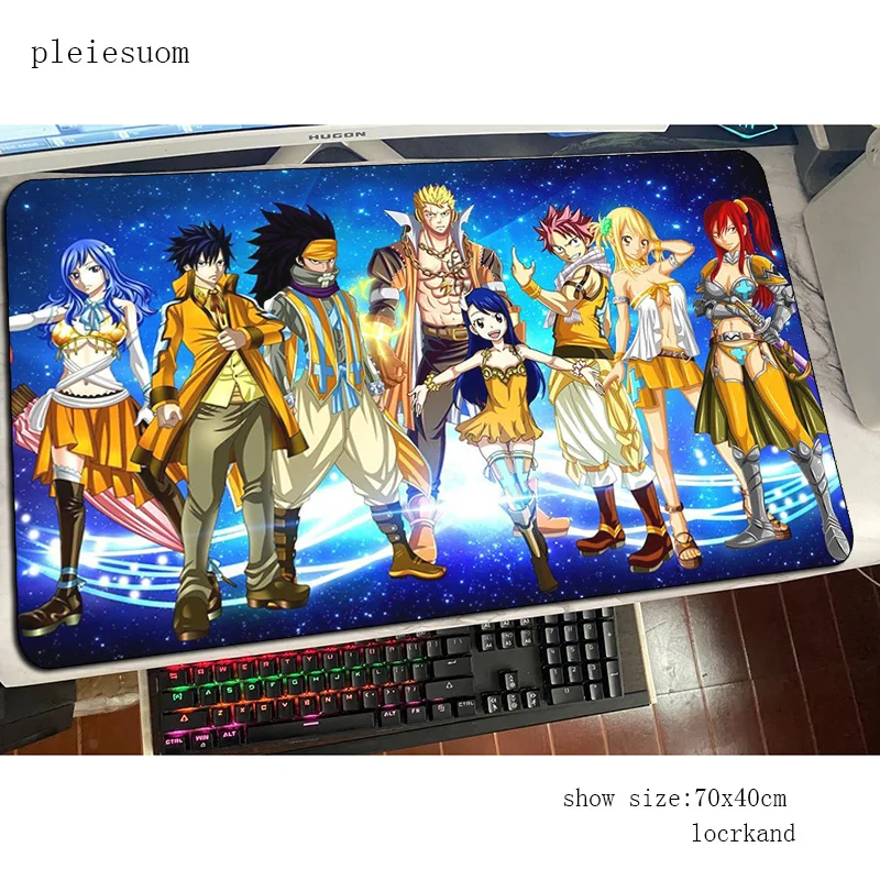 

fairy tail padmouse 800x400x4mm accessory mouse pad Fashion gaming enterprise rubber mats keyboard HD pattern mouse mat gamer