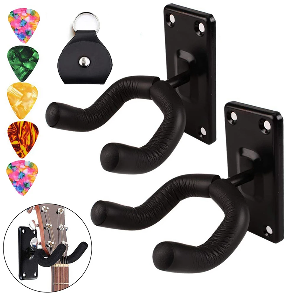 

Настенное крепление для фотогитары, противоскользящий держатель, подставка для дисплея + Pick s + зажим, винт + гайки с мешком для выбора, аксесс...