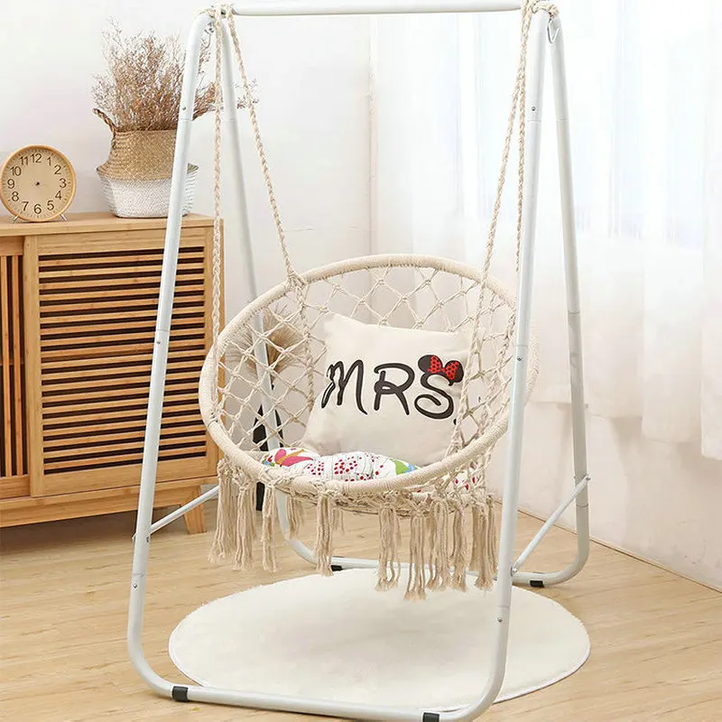 Бытовые белые качели гамаки с подставкой прочная стальная подставка для крыльца