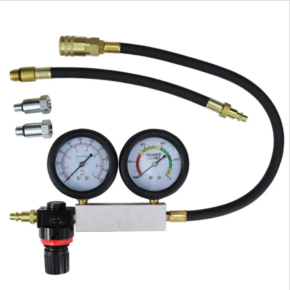 

1Set TU-21 Cylinder Leakage Detector Engine Pressure Gauge Engine Cylinder Detection Tool Kit (Red)